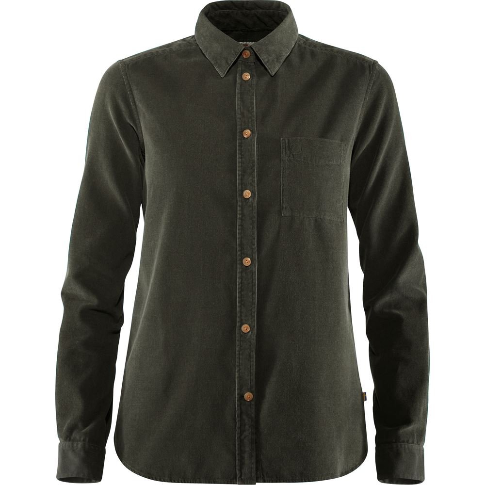 Ovik Cord Shirt W - Deep Forest