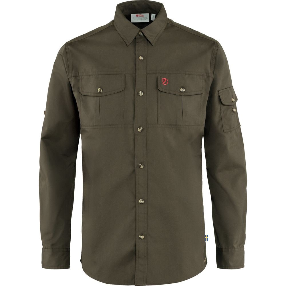 Singi Trekking Shirt LS M - Dark Olive