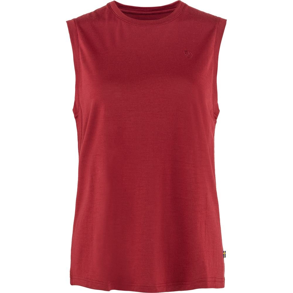 Abisko Wool Tank Top W - Pomegranate Red