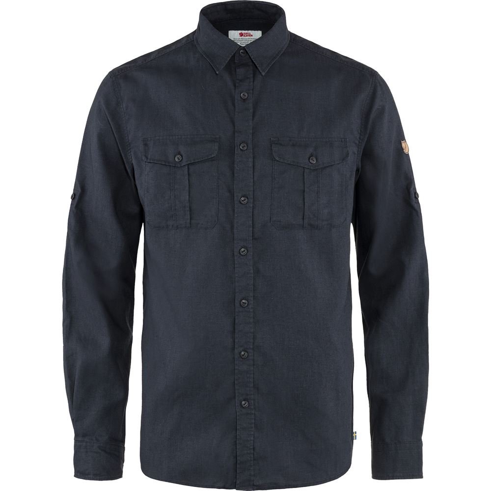 Ovik Travel Shirt LS M - Dark Navy