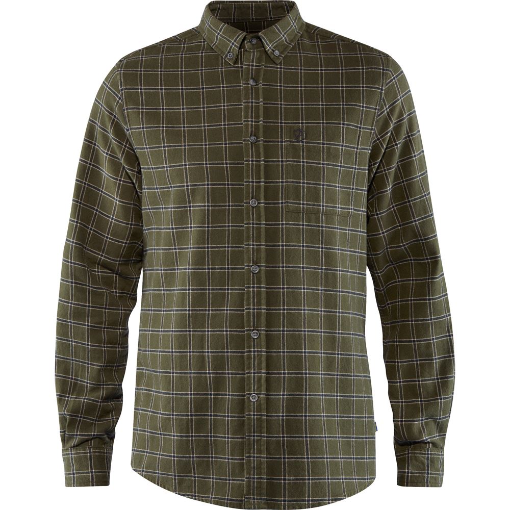 Ovik Flannel Shirt M - Deep Forest