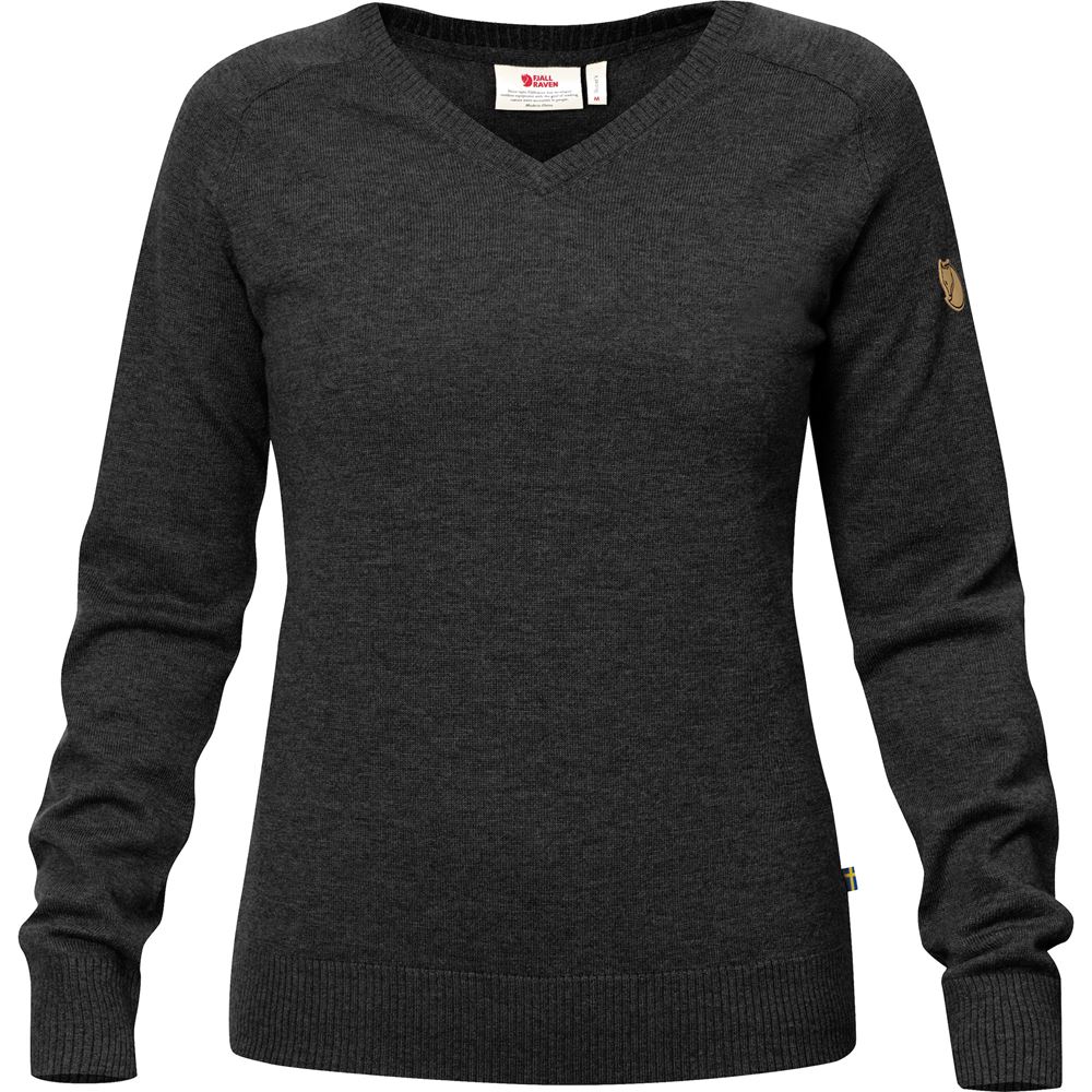 Sörmland V-neck Sweater W - Dark Grey