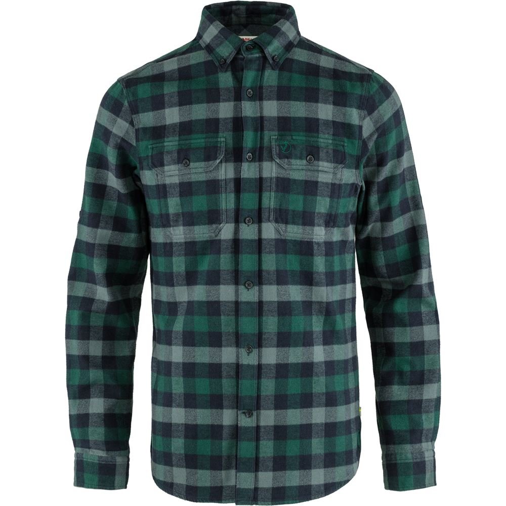 Skog Shirt M - Arctic Green-Dark Navy