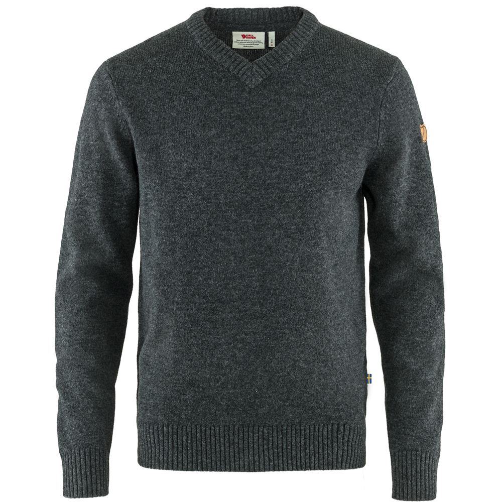 Ovik V-neck Sweater M - Dark Grey