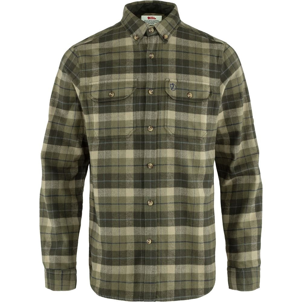 Singi Heavy Flannel Shirt M - Green-Deep Forest