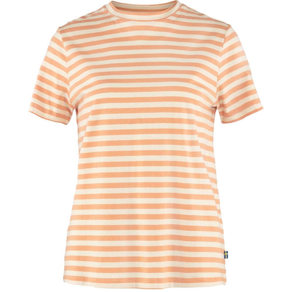 Art Striped T-shirt W - Landsort Pink-Chalk White