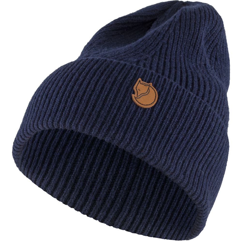 Directional Rib Beanie - Dark Navy