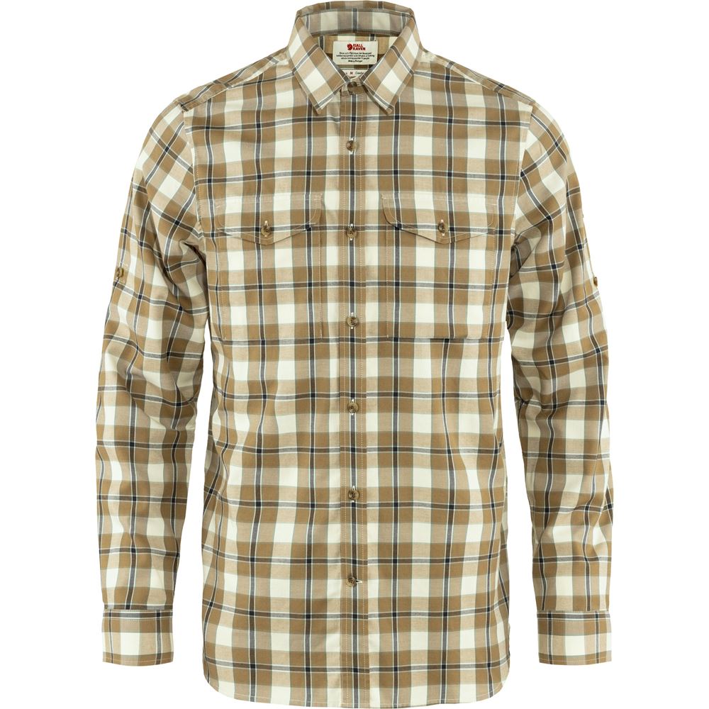 Singi Flannel Shirt LS M - Buckwheat Brown-Patina Green