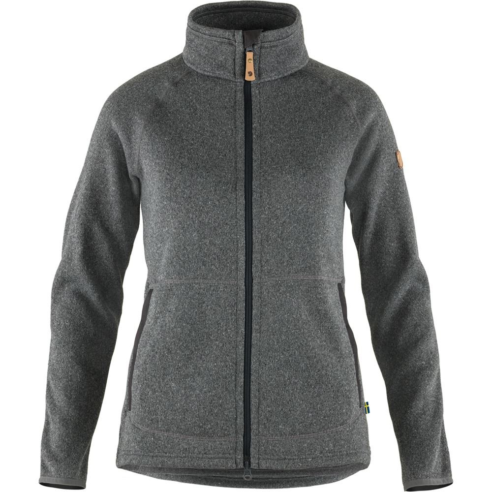 Ovik Fleece Zip Sweater W - Dark Grey