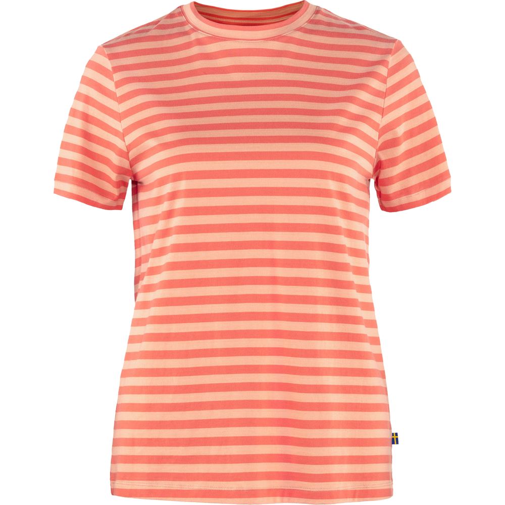 Art Striped T-shirt W - Cotton Sky-Poppy Fields