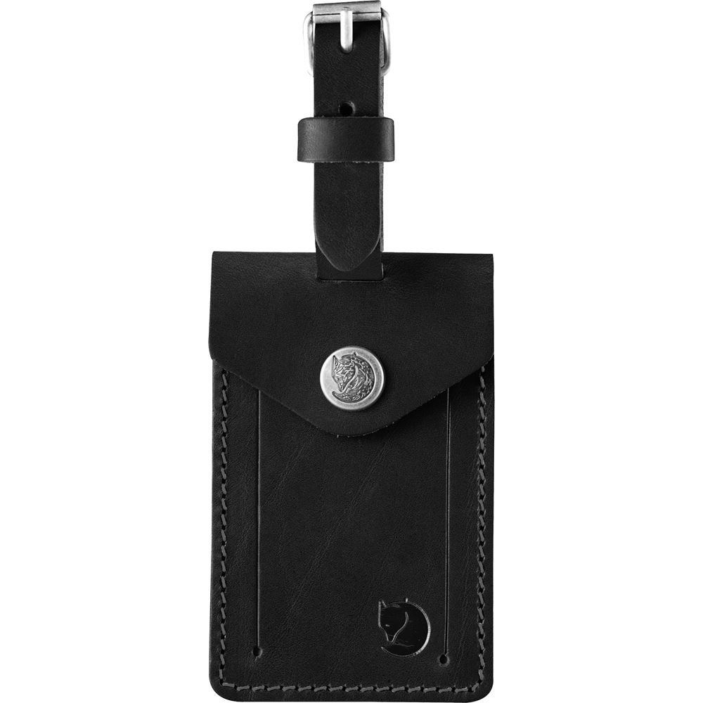 Leather Luggage Tag - Black