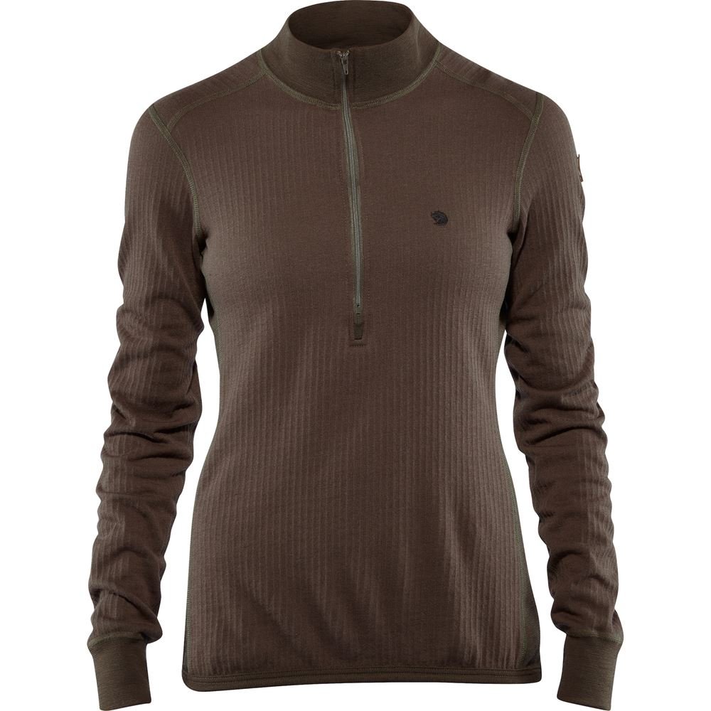 Varmland Woolterry Half Zip W - Dark Olive