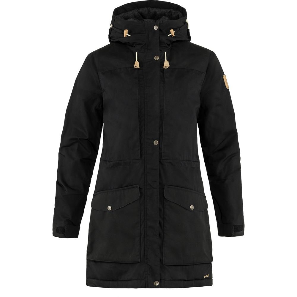 Singi Wool Padded Parka W - Black