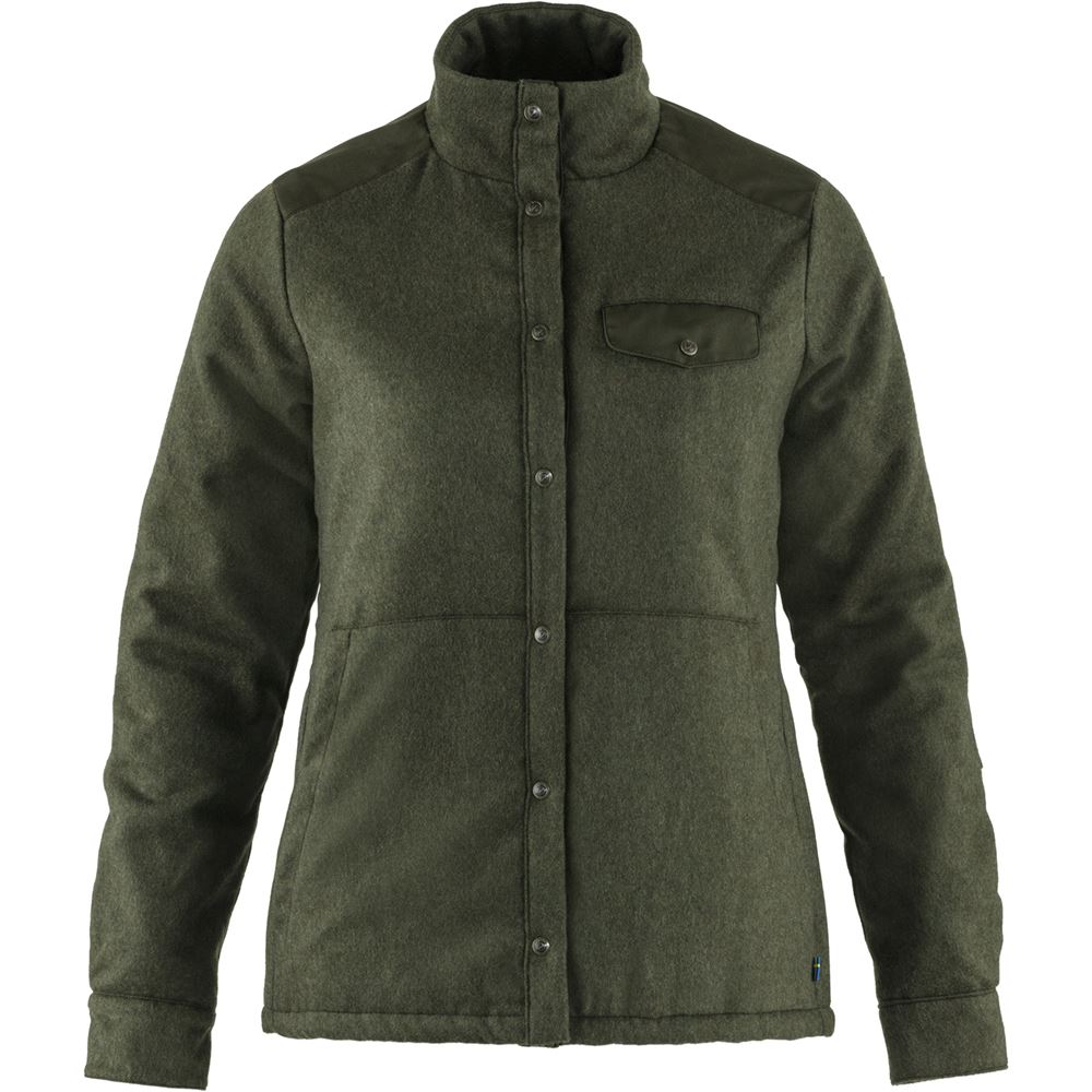 Canada Wool Padded Jacket W - Deep Forest