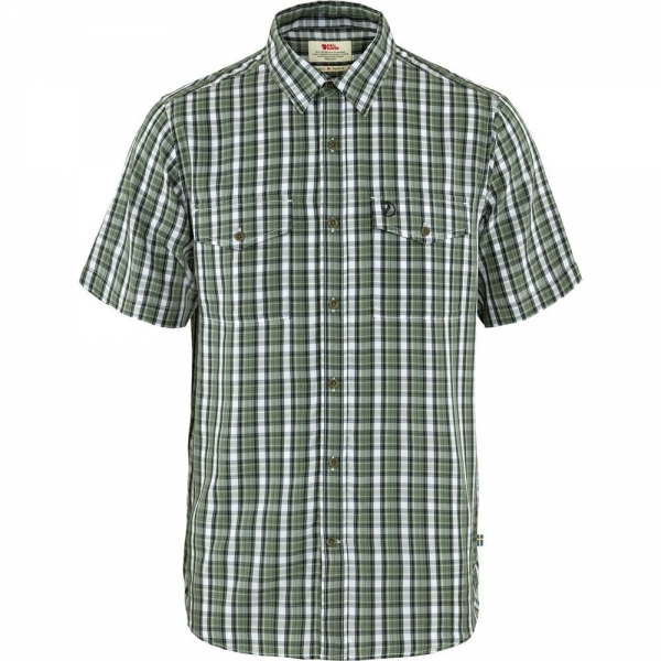 Abisko Cool Shirt SS M - Patina Green-Dark Navy