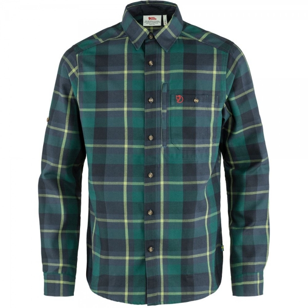 Fjallglim Shirt M - Arctic Green-Navy