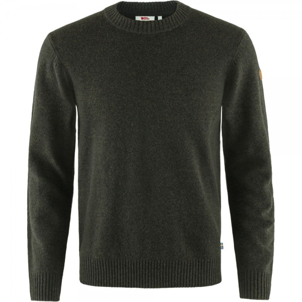Ovik Round-neck Sweater M - Dark Olive