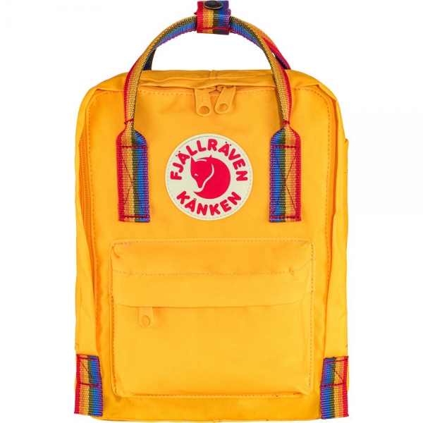 Kanken Rainbow Mini - Warm Yellow-Rainbow Pattern