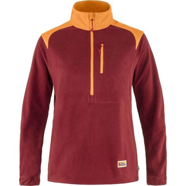 Vardag Lite Fleece W - Bordeaux Red-Spicy Orange