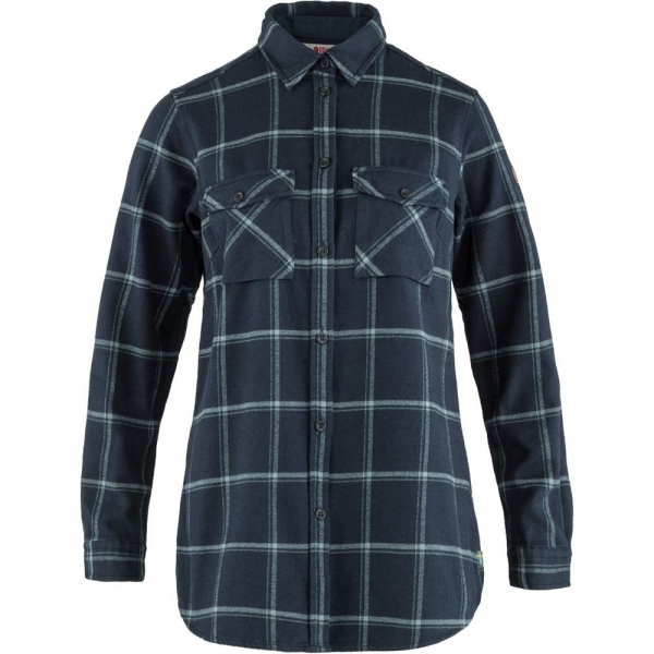 Ovik Twill Shirt LS W - Dark Navy-Steel Blue