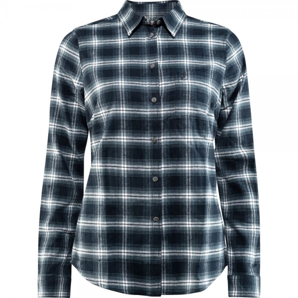 Ovik Flannel Shirt W - Dark Navy