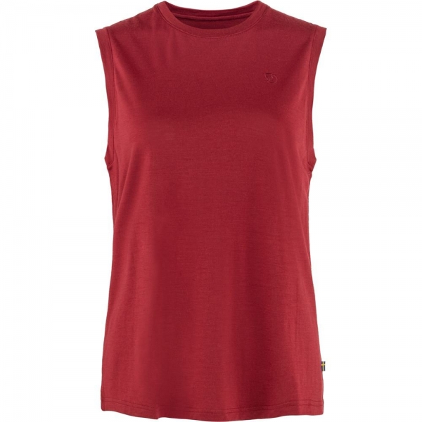 Abisko Wool Tank Top W - Pomegranate Red