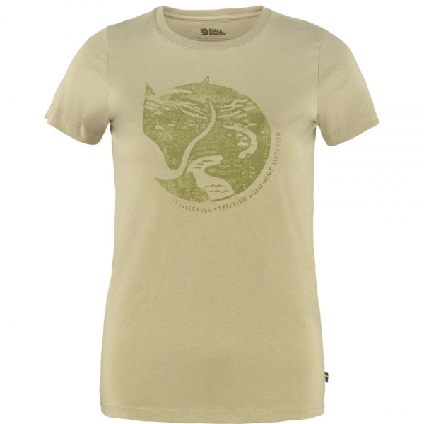 Arctic Fox Print T-shirt W - Sand Stone