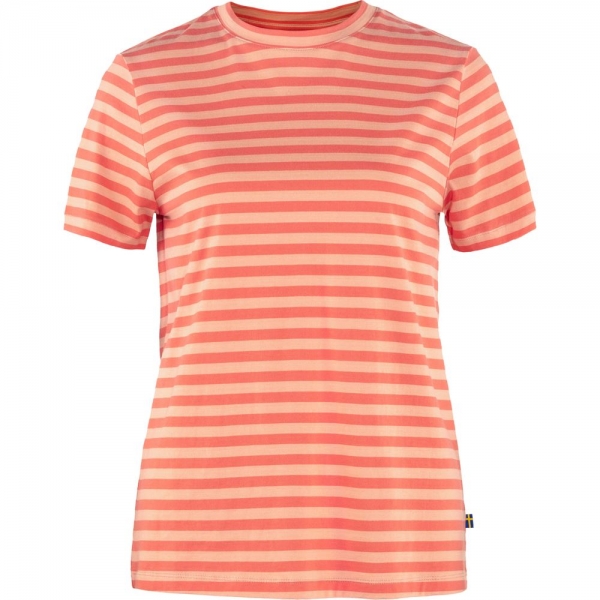Art Striped T-shirt W - Cotton Sky-Poppy Fields