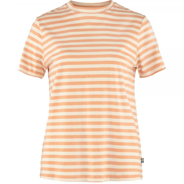 Art Striped T-shirt W - Landsort Pink-Chalk White