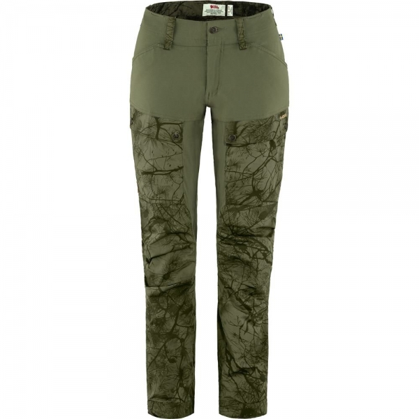 Keb Trousers Curved W Reg - Green Camo-Laurel Green