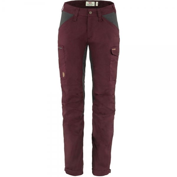 Kaipak Trousers Curved W - Dark Garnet-Dark Grey