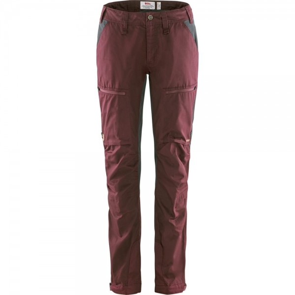 Abisko Lite Trekking Trousers W Reg - Dark Garnet-Dark Grey