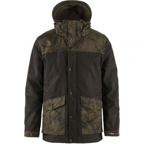 Varmland Wool Jacket M - Dark Olive-Dark Olive Camo